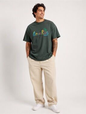 Vintage Ocho Rios Jamaica Embroidered Tourist Tee XL Single Stitch Style